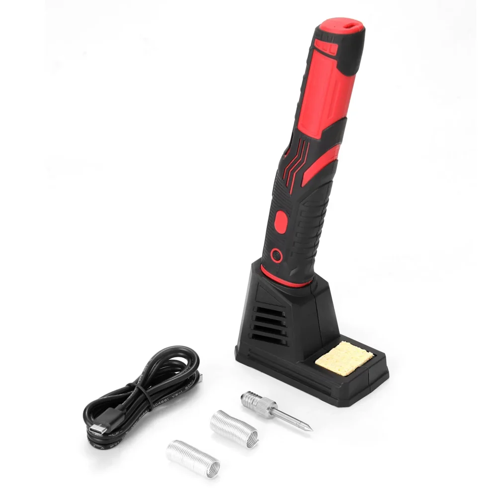 Cordless Rechargeable Wireless Soldering Iron with Bright LED Light Household Appliances Electronic Maintenance Welding Tool