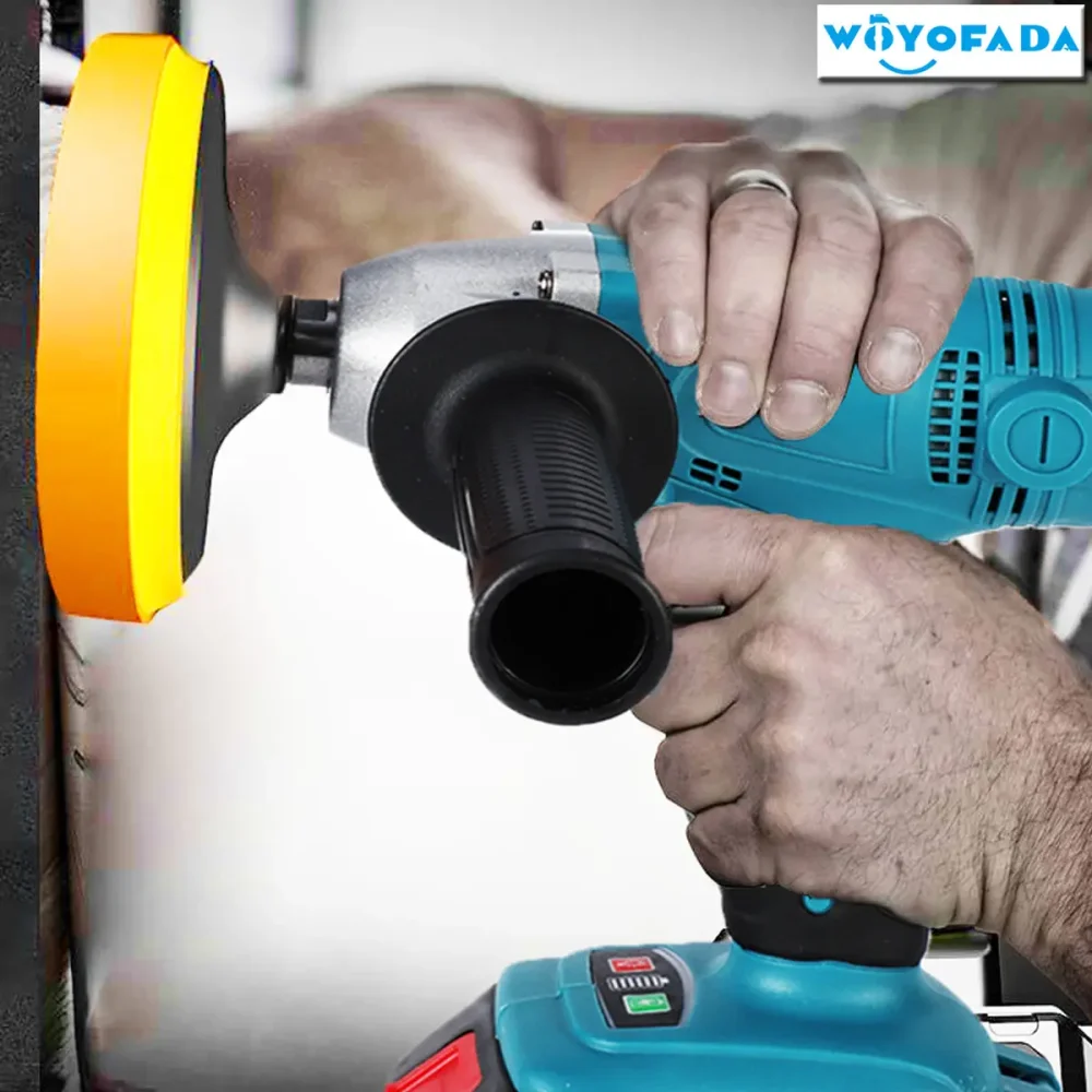 2 in 1 Cordless Electric Polishing Machine Drill Driver Kit Car Polisher 125MM Polishing Pads for Mak18V Battery - Image 5