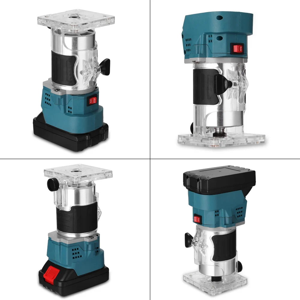 2pcs Lithium Battery 800W Woodworking Trimmer Wood Milling Engraving Slotting Trimming Machine Carving Machine Router - Image 3
