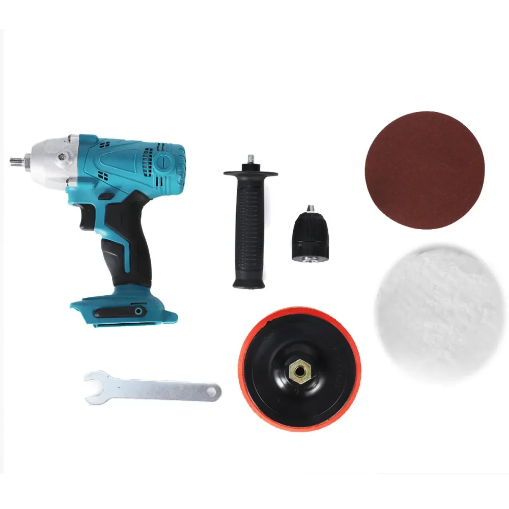 2 in 1 Cordless Electric Polishing Machine Drill Driver Kit Car Polisher 125MM Polishing Pads for Mak18V Battery - Image 2
