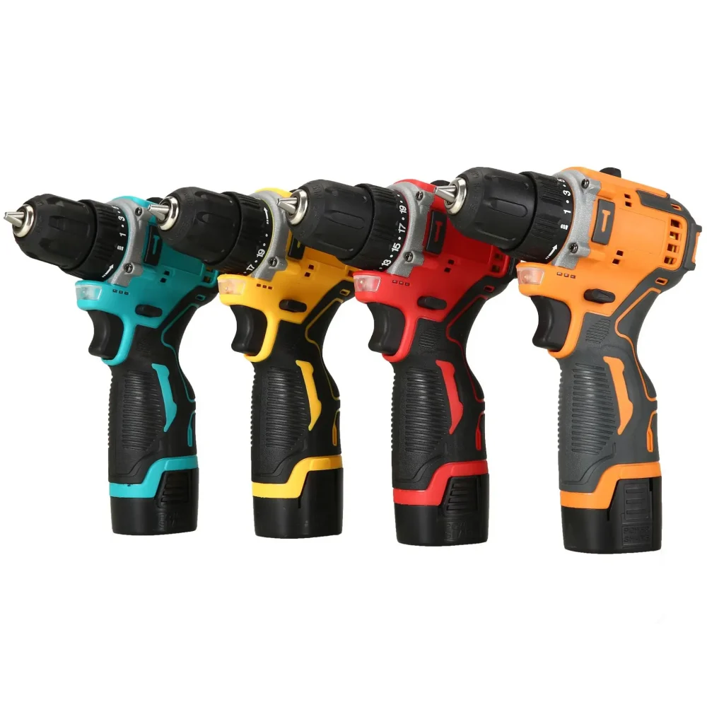 18V Two-Speed Brushless Electric Drill Two-Speed Charging Lithium Cordless Impact Electric Screwdriver Power Tool Battery Source