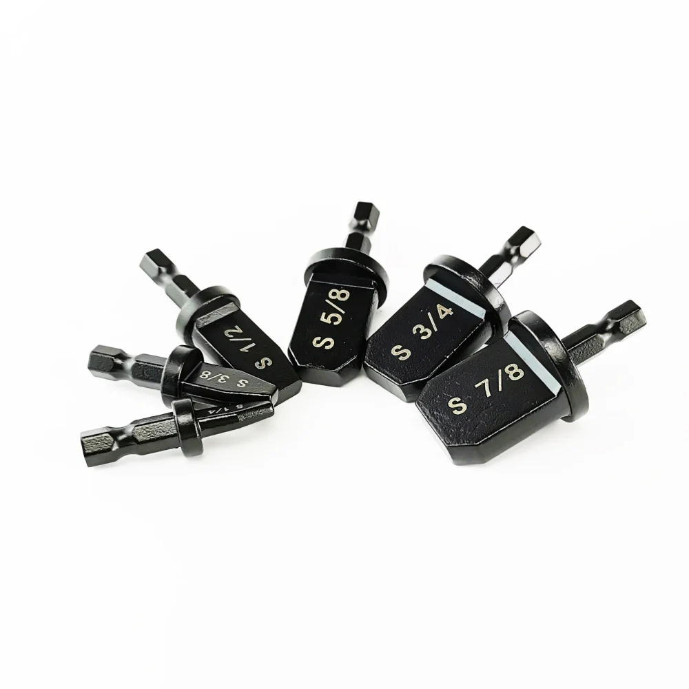 6pcs Set 7/8 1/4 Inch Expansion Reamer Head for Tube Pipe Expander Power Tool Accessories for Air Conditioner Swaging Tools
