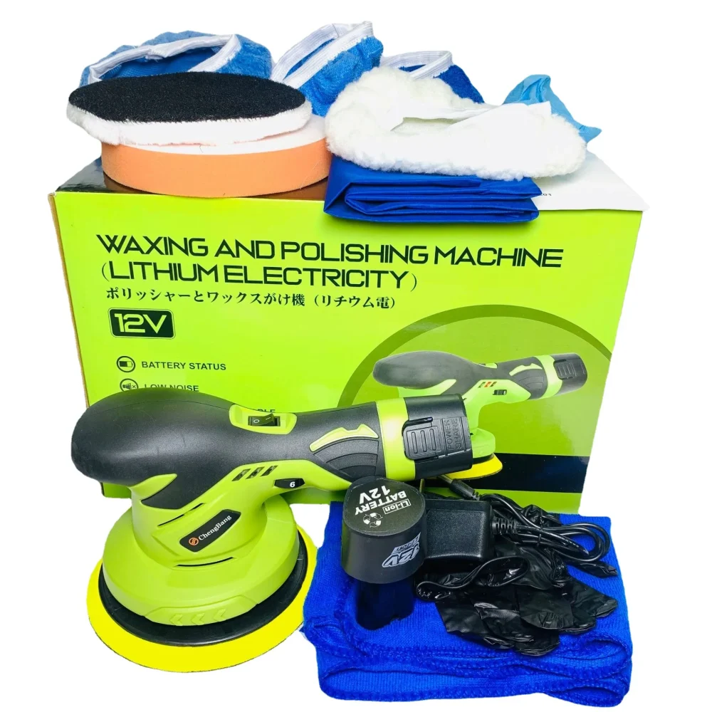 12V Cordless Mini Polisher Auto Repair DIY Grade Eccentric Polishing Machine for Car Beauty Power Source Battery