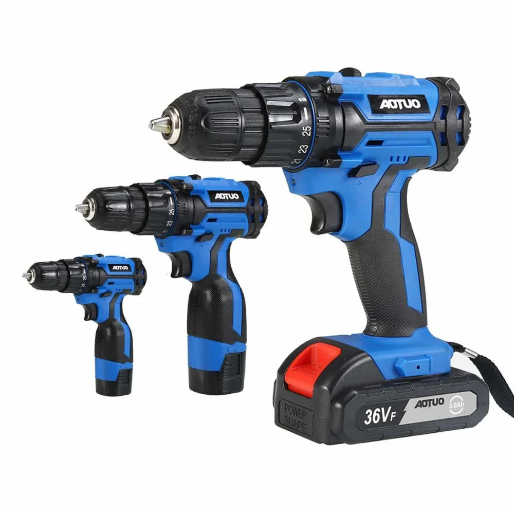 12v 16.8v 21v Electric Screwdriver Lithium-Ion Battery Power Tools 2-Speed Cordless Drill Rechargeable Mini Multi-function Drill - Image 4