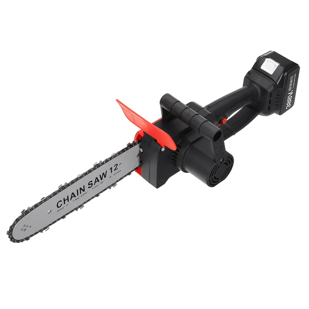 21V Brushless Cordless Chain Saw 12-Inch Rechargeable Garden Logging Power Tool with Battery for Wood Tools - Image 2